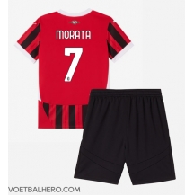 AC Milan Alvaro Morata #7 Thuis tenue Kids 2024-25 Korte Mouwen (+ broek)