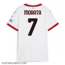 AC Milan Alvaro Morata #7 Uit tenue Dames 2024-25 Korte Mouwen