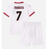 AC Milan Alvaro Morata #7 Uit tenue Kids 2024-25 Korte Mouwen (+ broek)