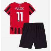 AC Milan Christian Pulisic #11 Thuis tenue Kids 2024-25 Korte Mouwen (+ broek)