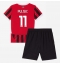 AC Milan Christian Pulisic #11 Thuis tenue Kids 2024-25 Korte Mouwen (+ broek)