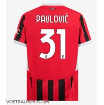 AC Milan Strahinja Pavlovic #31 Thuis tenue 2024-25 Korte Mouwen