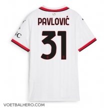 AC Milan Strahinja Pavlovic #31 Uit tenue Dames 2024-25 Korte Mouwen