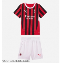 AC Milan Thuis tenue Kids 2024-25 Korte Mouwen (+ broek)