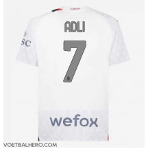 AC Milan Yacine Adli #7 Uit tenue 2023-24 Korte Mouwen