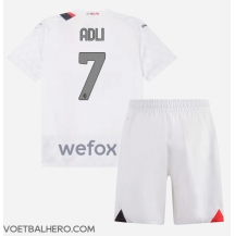 AC Milan Yacine Adli #7 Uit tenue Kids 2023-24 Korte Mouwen (+ broek)