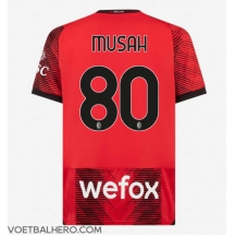 AC Milan Yunus Musah #80 Thuis tenue 2023-24 Korte Mouwen