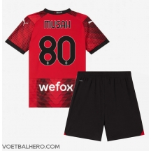 AC Milan Yunus Musah #80 Thuis tenue Kids 2023-24 Korte Mouwen (+ broek)