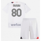 AC Milan Yunus Musah #80 Uit tenue Kids 2023-24 Korte Mouwen (+ broek)