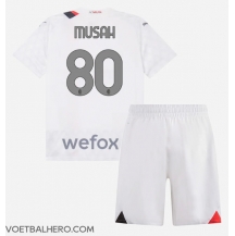 AC Milan Yunus Musah #80 Uit tenue Kids 2023-24 Korte Mouwen (+ broek)