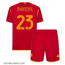 AS Roma Gianluca Mancini #23 Thuis tenue Kids 2023-24 Korte Mouwen (+ broek)