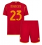 AS Roma Gianluca Mancini #23 Thuis tenue Kids 2023-24 Korte Mouwen (+ broek)