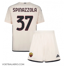 AS Roma Leonardo Spinazzola #37 Uit tenue Kids 2023-24 Korte Mouwen (+ broek)