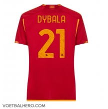 AS Roma Paulo Dybala #21 Thuis tenue Dames 2023-24 Korte Mouwen