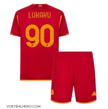 AS Roma Romelu Lukaku #90 Thuis tenue Kids 2023-24 Korte Mouwen (+ broek)