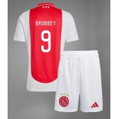 Ajax Brian Brobbey #9 Thuis tenue Kids 2024-25 Korte Mouwen (+ broek)