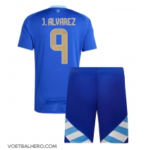 Argentinië Julian Alvarez #9 Uit tenue Kids Copa America 2024 Korte Mouwen (+ broek)