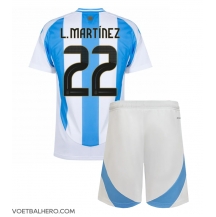 Argentinië Lautaro Martinez #22 Thuis tenue Kids Copa America 2024 Korte Mouwen (+ broek)