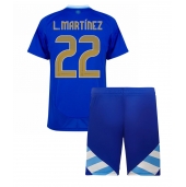 Argentinië Lautaro Martinez #22 Uit tenue Kids Copa America 2024 Korte Mouwen (+ broek)