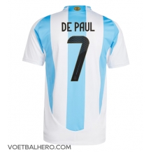 Argentinië Rodrigo De Paul #7 Thuis tenue Copa America 2024 Korte Mouwen