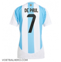 Argentinië Rodrigo De Paul #7 Thuis tenue Dames Copa America 2024 Korte Mouwen