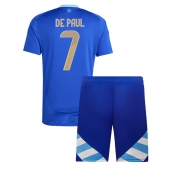 Argentinië Rodrigo De Paul #7 Uit tenue Kids Copa America 2024 Korte Mouwen (+ broek)