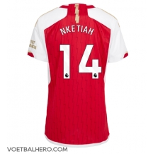 Arsenal Eddie Nketiah #14 Thuis tenue Dames 2023-24 Korte Mouwen