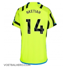 Arsenal Eddie Nketiah #14 Uit tenue Dames 2023-24 Korte Mouwen