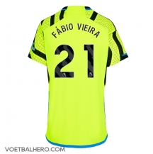 Arsenal Fabio Vieira #21 Uit tenue Dames 2023-24 Korte Mouwen