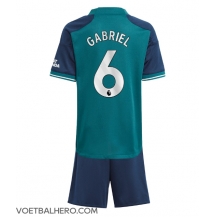 Arsenal Gabriel Magalhaes #6 Derde tenue Kids 2023-24 Korte Mouwen (+ broek)