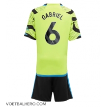 Arsenal Gabriel Magalhaes #6 Uit tenue Kids 2023-24 Korte Mouwen (+ broek)