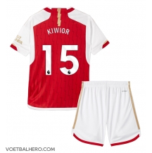 Arsenal Jakub Kiwior #15 Thuis tenue Kids 2023-24 Korte Mouwen (+ broek)