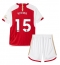 Arsenal Jakub Kiwior #15 Thuis tenue Kids 2023-24 Korte Mouwen (+ broek)