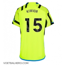 Arsenal Jakub Kiwior #15 Uit tenue Dames 2023-24 Korte Mouwen