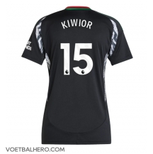 Arsenal Jakub Kiwior #15 Uit tenue Dames 2024-25 Korte Mouwen