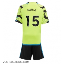 Arsenal Jakub Kiwior #15 Uit tenue Kids 2023-24 Korte Mouwen (+ broek)