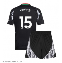 Arsenal Jakub Kiwior #15 Uit tenue Kids 2024-25 Korte Mouwen (+ broek)