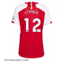 Arsenal Jurrien Timber #12 Thuis tenue Dames 2023-24 Korte Mouwen