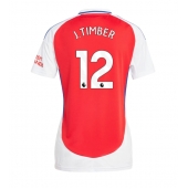 Arsenal Jurrien Timber #12 Thuis tenue Dames 2024-25 Korte Mouwen