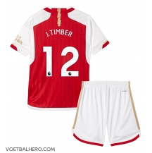 Arsenal Jurrien Timber #12 Thuis tenue Kids 2023-24 Korte Mouwen (+ broek)