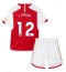 Arsenal Jurrien Timber #12 Thuis tenue Kids 2023-24 Korte Mouwen (+ broek)