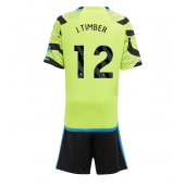 Arsenal Jurrien Timber #12 Uit tenue Kids 2023-24 Korte Mouwen (+ broek)