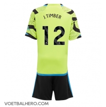 Arsenal Jurrien Timber #12 Uit tenue Kids 2023-24 Korte Mouwen (+ broek)