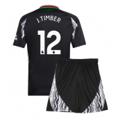 Arsenal Jurrien Timber #12 Uit tenue Kids 2024-25 Korte Mouwen (+ broek)