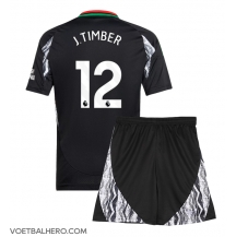 Arsenal Jurrien Timber #12 Uit tenue Kids 2024-25 Korte Mouwen (+ broek)