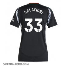 Arsenal Riccardo Calafiori #33 Uit tenue Dames 2024-25 Korte Mouwen