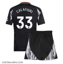 Arsenal Riccardo Calafiori #33 Uit tenue Kids 2024-25 Korte Mouwen (+ broek)