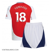 Arsenal Takehiro Tomiyasu #18 Thuis tenue Kids 2024-25 Korte Mouwen (+ broek)