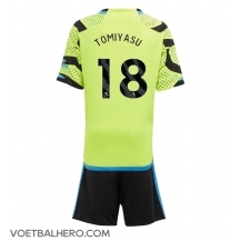 Arsenal Takehiro Tomiyasu #18 Uit tenue Kids 2023-24 Korte Mouwen (+ broek)