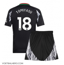 Arsenal Takehiro Tomiyasu #18 Uit tenue Kids 2024-25 Korte Mouwen (+ broek)